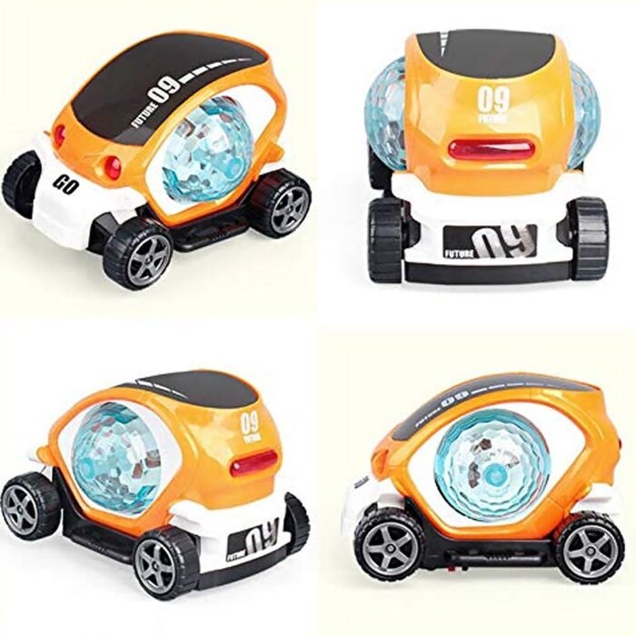 Plastic 360 Degree Rotating Stunt Car Toy with Lights and Music - Image 6