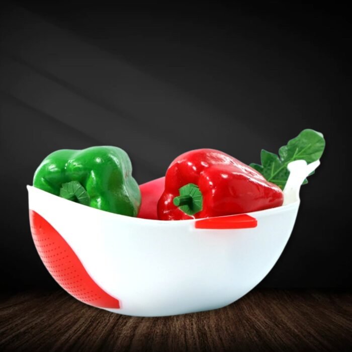 2892 Plastic Rice Pulses Fruits Vegetable Noodles Pasta Washing Bowl and Strainer