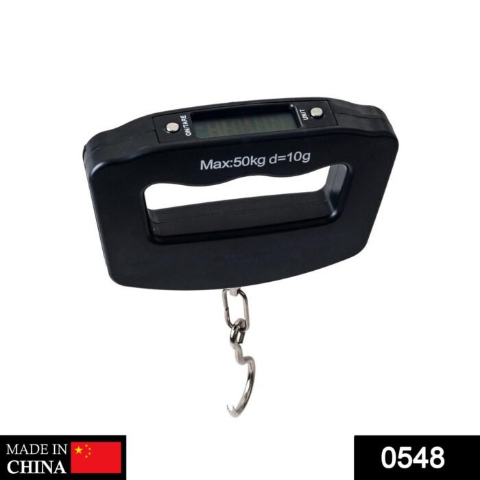 548 Black Digital Portable Luggage Scale with LCD Backlight (50 kg)