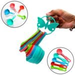 2906 10Pcs Plastic Measuring Spoons and Cups Set for Home Kitchen Cooking.