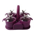 Silver Sparrow 4-Piece Jar Dry Fruit Set with Airtight Lids - Image 4