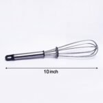2571 Stainless Steel Wire Whisk,Balloon Whisk,Egg Frother, Milk & Egg Beater (10 inch)