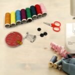 Double Layer Small & Portable Travel Sewing Kits Box With Color Needle Threads Scissor Pin Hand Work Sewing Box Handwork Sewing Accessories