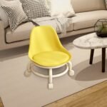 Low Round Rolling Stool With Wheels Pedicure Stool For Fitness Office Garage | Home & Garden | Furniture | Benches, Stools Multi-Color (1 Pc)
