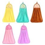 6203 Microfiber wash Basin Hanging Hand Kitchen Towel Napkin Microfiber Cloth Cartoon Animal Hanging Dishcloths Kitchen Accessories ( 1pc )