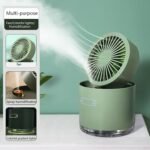 7615 Mini Desktop Cooling Fan, Automatic Shaking Head Rotating Spray humidifier Fan Water Cooling Small Fan Desktop Mini air Conditioning Fan with Small Water Tank