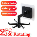 4650 360° rotatable hooks for hanging (Pack of 2) (Brown Box)