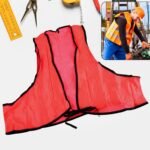 Economy Safety Vest, Soft Vinyl With Tie Closure For Identifying Staff And Volunteers Adult Pvc Safety Vest High Visibility For Outdoor Operator