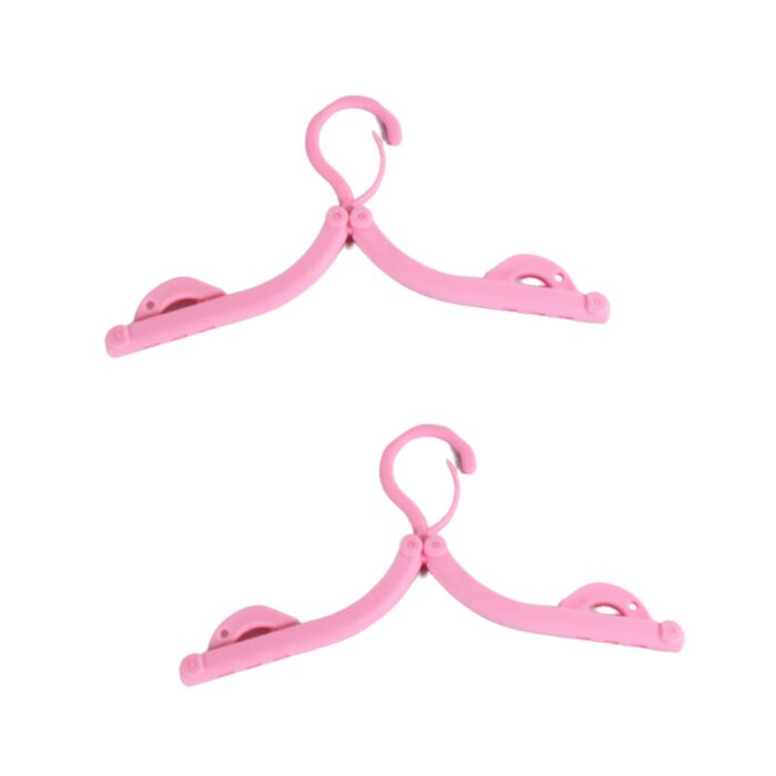 Virgin Folding Travel Hangers, Portable Folding Clothes Hangers For Scarves Suits Trousers Pants Shirts Socks Underwear Travel Home Foldable Clothes Drying Rack (2 Pc Set) - Image 4