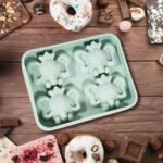 Silicone Cartoon Shape 4 Grid Ice Cube Tray – Fun, Flexible, and Versatile Freezer Molds