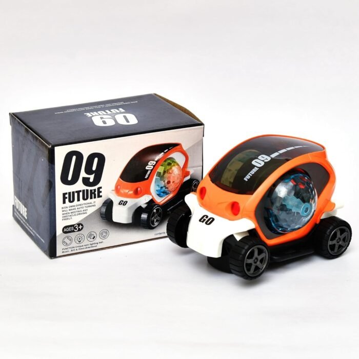 Plastic 360 Degree Rotating Stunt Car Toy with Lights and Music - Image 4
