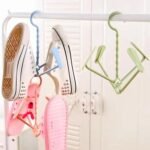 Hanging Shoe Rack Rotating Four Hooks Portable Drying Shoe Rack Wet And Dry Dual-Use Drying Shoes Hanger Windproof