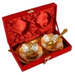 Elegant 5-in-1 Gold & Silver Plated Brass Servin Set with Velvet Gift Box - Image 4