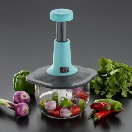 5329  Push Chopper Manual Food Chopper and Hand Push Vegetable Chopper, Cutter, Mixer Set for Kitchen with 3 Stainless Steel Blade