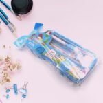 Playful Bus-Shaped Stationery Organizer with Functional Wheels and String Case