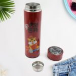 Smart Vacuum Insulated Water Bottle, Stainless Steel, Hot & Cold Water Bottle Coffee, Flask For Travel, Home, Office ( Mix Color & Design 1 Pc ) - Image 5