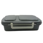 Miracle Quick Lock Leak Proof 2 Compartment Stainless Steel Lunch Box Inner Plate Reusable Microwave Freezer Safe Lunch Box Trendy Thermal Insulation Leak Proof For Office Vacuum Tiffin Box For Boys / Girls / School / Office Women And Men - Image 4