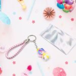 Cute Keychain With Card Gift - Keychain Accessories Key Chain Backpack Charms Car Keys Keychain For Kids Girls, Unicorn Toy And Charm Key- Chain For Bag / Door Key- Ring / Car Key- Ring / Party Favor (Mix Color & Design 1 Pc )