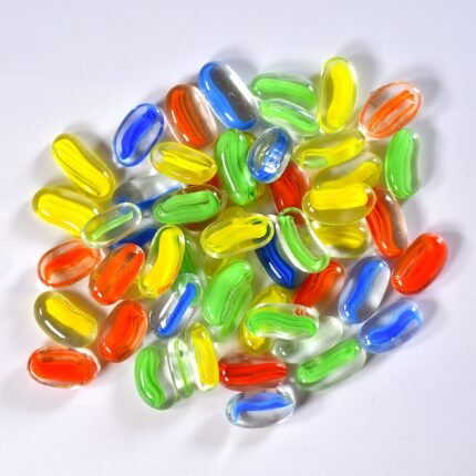 4017 Glass Gem Stone, Flat Round Marbles Pebbles for Vase Fillers, Attractive pebbles for Aquarium Fish Tank.