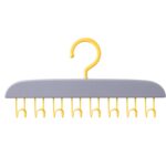 Plastic Organizer Hanger 360 Degree Rotatable Clothes Multifunctional With 8 Hooks Heavy Duty Clothing Tank Top Belt Towel Drying Rack Holder (1 Pc) - Image 6