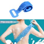 1302A Silicone Body Back Scrubber Double Side Bathing Brush for Skin Deep Cleaning, Scrubber Belt