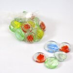 4019 Glass Gem Stone, Flat Round Marbles Pebbles for Vase Fillers, Attractive pebbles for Aquarium Fish Tank.