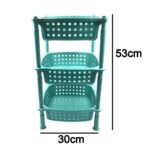 2588 3 layer round Kitchen Trolley Basket
