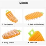 2909 Vegetable Scrubbing Brush, Vegetable Scrubber Nonâ€‘Toxic Fruit Brush Carrot Shape Vegetable Brush for Potato for Vegetable