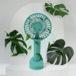 Portable Handheld Fan with Rechargeable Battery and Multi-functional Phone Holder