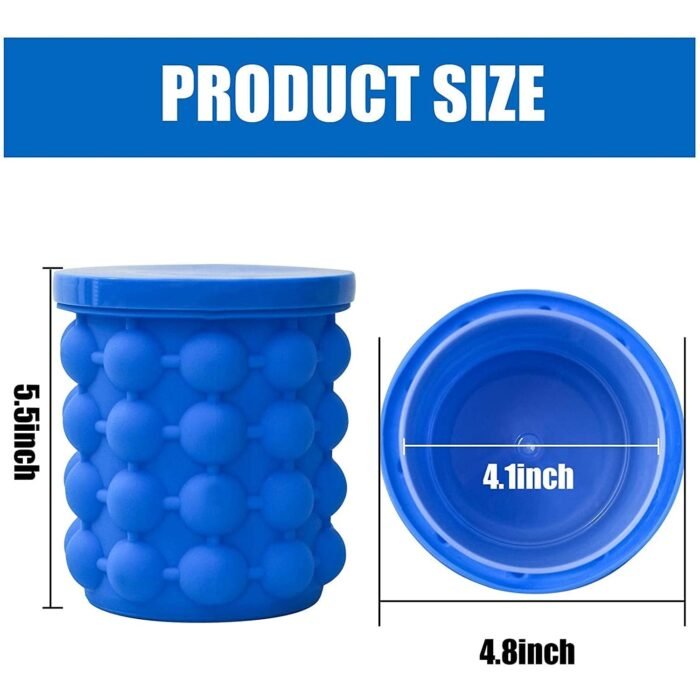 7196 Magic Silicone Ice Cube Maker Genie Space Saving Kitchen Ice Bucket Summer Beach.