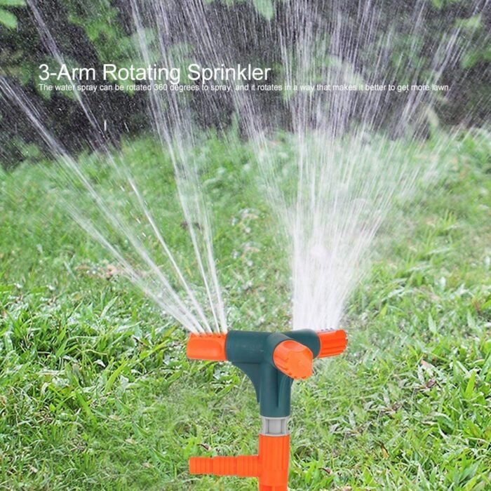 7537 Garden Sprinkler 360 Â° Rotating Adjustable Round 3 Arm Lawn Water Sprinkler for Watering Garden Plants/Pipe Hose Irrigation Yard Water Sprayer