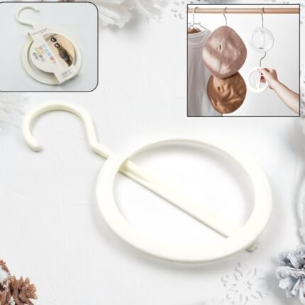 Plastic Circle Hanger Hat, Closet, Joint Hanger, Rings Hanger, Hat Storage, Towel, Hanger Hook, Bag Hanger Storage For Wall, Door, Closet, Bathroom (1 Pc)