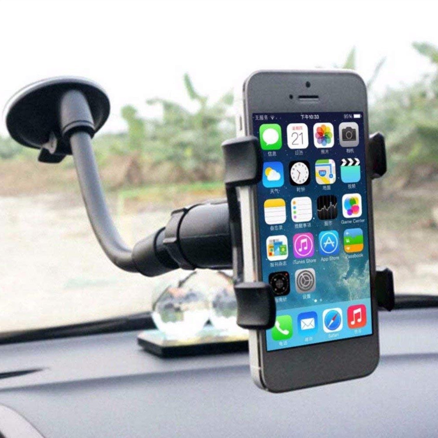 0282B Flexible Mobile Stand Multi Angle Adjustment with 360 Degree Adjustment For Car & Home Use Mobile Stand