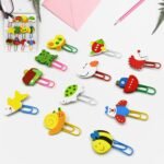 Multifunction Cartoon Paper Clips, Durable & Rustproof, Colored Paper Clips For Paperwork, Diy Work, Classify Documents, Bookmark, Snacks Bag Clips, Suitable For Home, School, Office (12 Pcs Set)