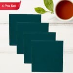 Square Tea Coaster - Dining Table Decor Accessories - Coaster For Dining Table For Hot Pots Coasters For Cups Durable And Long-Lasting, Leather Coffee Table For Home Or Office Use (1 Pc & 4 Pc)
