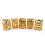 7233 Large Dimond Layer Golden Jhoomer For Home Decoration