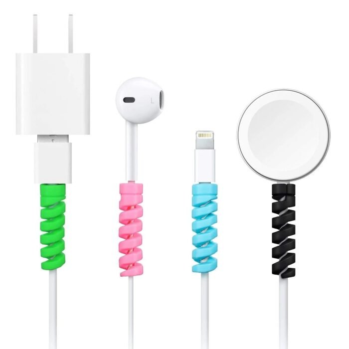 Spiral Charger Cable Protector Pack - Set of 10 Cable Savers for Fray Prevention and Device Compatibility - Image 5