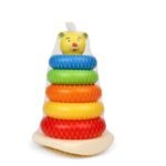 Plastic Baby Kids Teddy Stacking Ring Jumbo Stack Up Educational Toy 5Pc