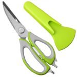 Multi-Purpose Kitchen Shears with Magnetic Holder in Vibrant Red - Image 4