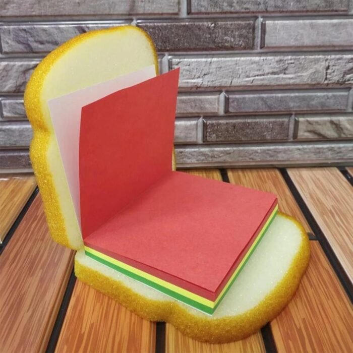 8072 Sandwich Shaped Notepad / Sticky Notes / Memo Pads, Unique Mini Notes (Multicolor)