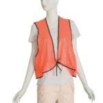 Economy Safety Vest, Soft Vinyl With Tie Closure For Identifying Staff And Volunteers Adult Pvc Safety Vest High Visibility For Outdoor Operator - Image 3