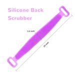 1303 SILICONE BODY BACK SCRUBBER DOUBLE SIDE BATHING BRUSH FOR SKIN DEEP CLEANING WITH HOOK