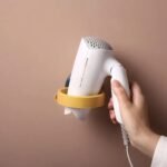 Wall Mount Hair Dryer Holder With Suction Cup, Plastic Wall Bracket For Bathroom, Beauty Salon / Home Use Self Adhesive Hair Dryer Stand Rack (1 Pc)