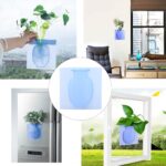 Wall Hanging Silicone Flower Pot Sticker Plant Rack For Decoration (Multicolour) (2 Pc Set) - Image 8