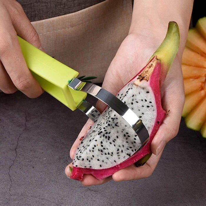 2606  4 in 1 Stainless Steel Melon Baller Seed Remover, Sorbet Dessert Ball Spoon, Fruit Digging Spoon, Double Sided Fruit Scooper, Watermelon Baller Scoop