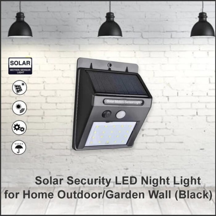 6609 Yellow Solar Wireless Security Motion Sensor LED Night Light for Home Outdoor/Garden Wall.