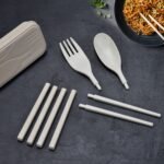 2243 Spoon Fork Chopsticks Set Dinnerware 3PCS/Set Lunch Tableware Detachable Cutlery Portable Travel Kitchen Accessories 