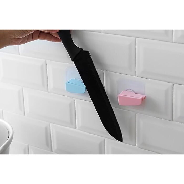 Punch-Free Wall Hanging Knife Holder / Stand, Knife Holder Kitchen Supplies Tool Holder Insert Knife Shelf Storage Rack (1 Pc ) - Image 7