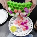 Vibrant Silicone Ice Cube Trays - 32-Cavity, Flexible and BPA-Free for Effortless Release and Multi-Use Freezing - Image 3