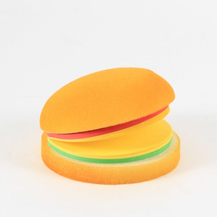 8073 Burger Shaped Notepad / Sticky Notes / Memo Pads, Unique Mini Notes (Multicolor)